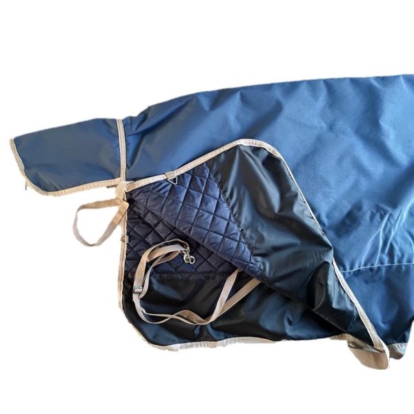 Neptune Rain Sheet Blue, Beige Trim 135cm - Image 4