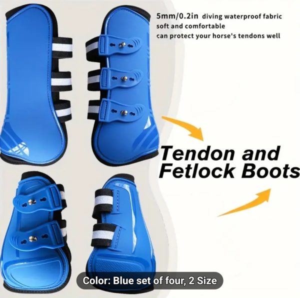 Red Clip Tendon Boots Set of 4 Full - Image 2